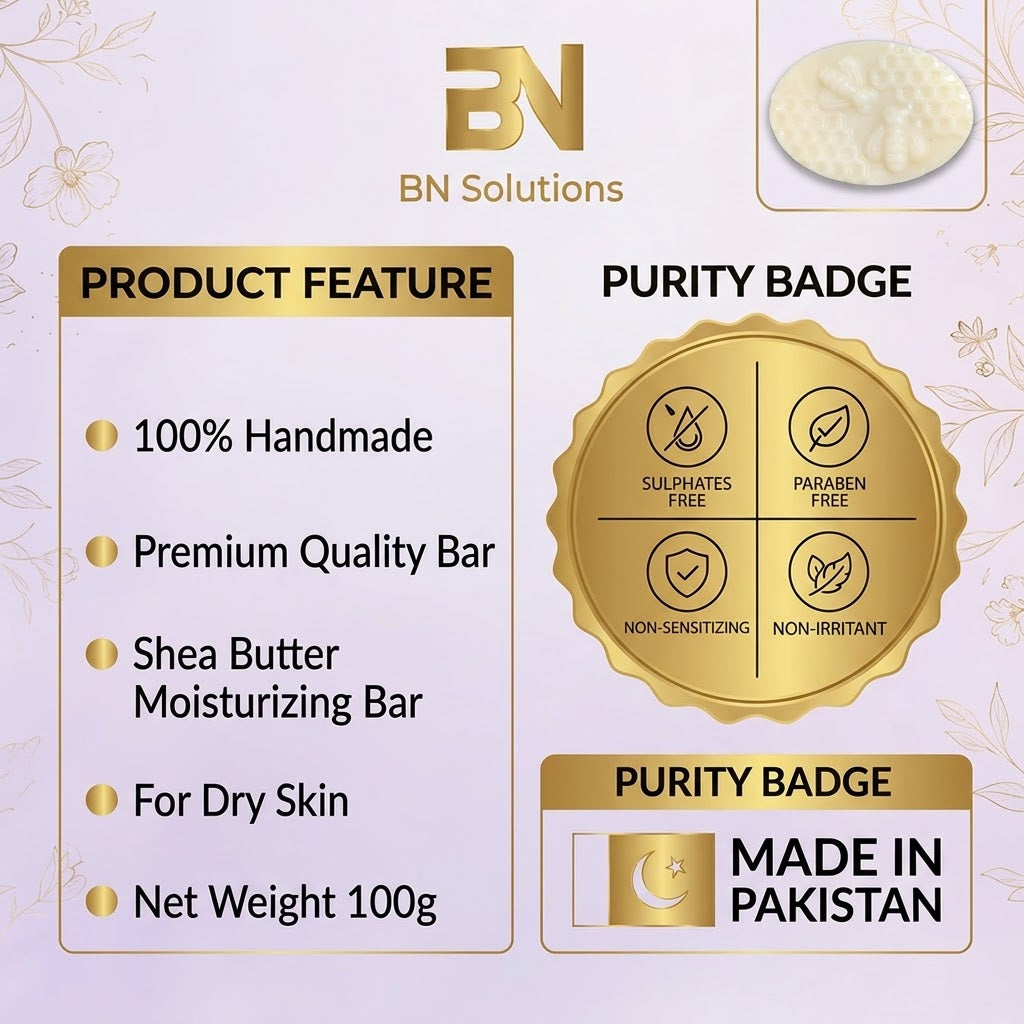 BN Solutions Shea Butter Moisturizing Bar
