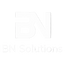 White 'BN' logo with 'BN Solutions' text on a transparent background